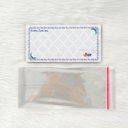 Couple Rakhi Packing Card Purple H - 10 Pcs