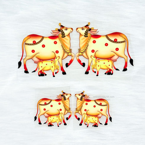 Cow 3D UV Sticker Set