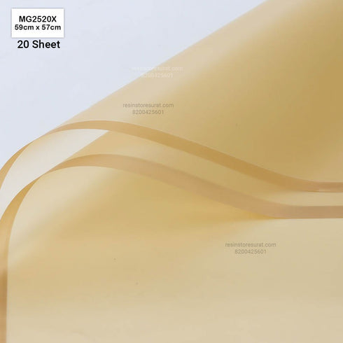 Gold Flower Wrapping Paper Plastic Sheet - 20X(20 Sheet)