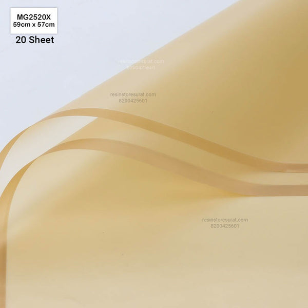 Gold Flower Wrapping Paper Plastic Sheet - 20X(20 Sheet)