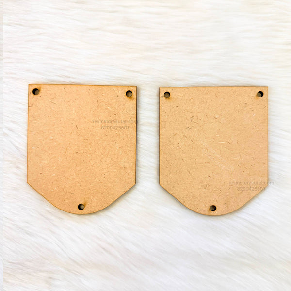 Curve Shape Toran MDF Base - 2 Pcs