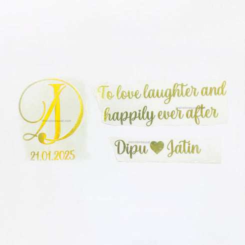 Customized Metal Sticker for Engagement Platter