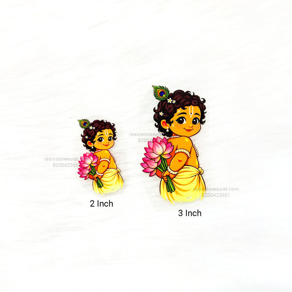 Cute Krishna 3D UV Sticker