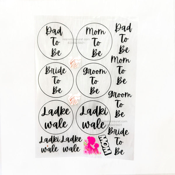Dad to be Ladke Wale 3D Uv Sticker Sheet - A6