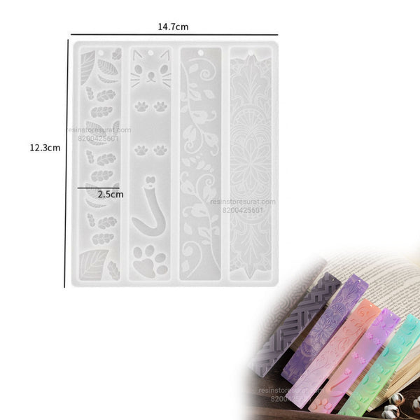 4 Cavity Designer Bookmark Mould - B