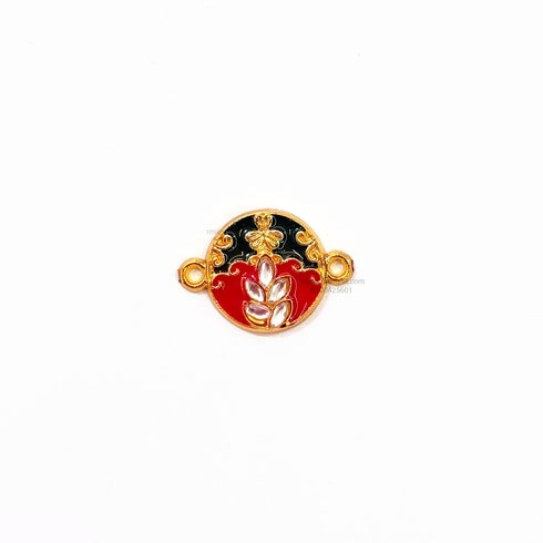 Designer Round Diamond Fiber Rakhi Charm FC 6