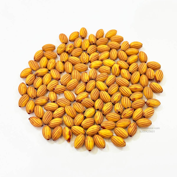 Designer Oval Wood Rakhi Beads