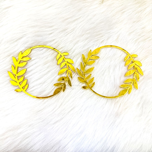 Designer Gold Acrylic Ring - 2 Pcs