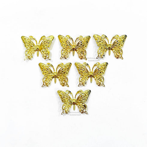 Designer Butterfly Metal - 6 Pcs