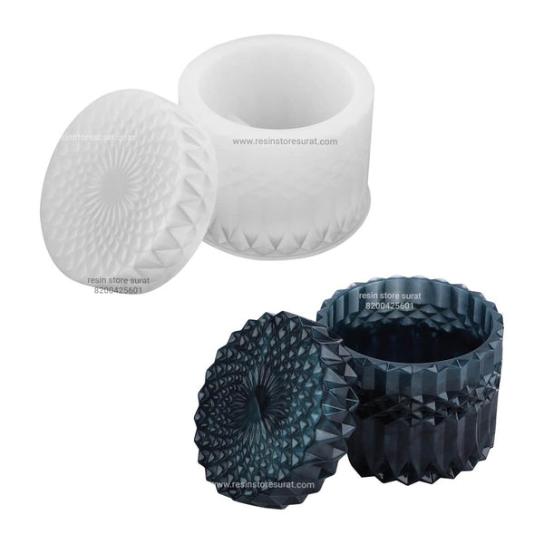 Diamond cut Jar Mould | Diamond cut Designer Box mould