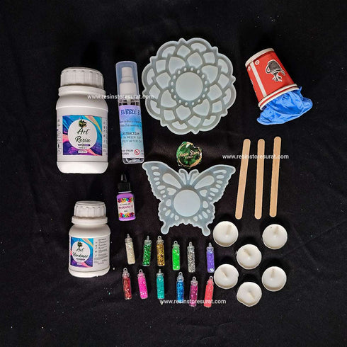 Diwali T-light Candle Resin Beginner Kit - C