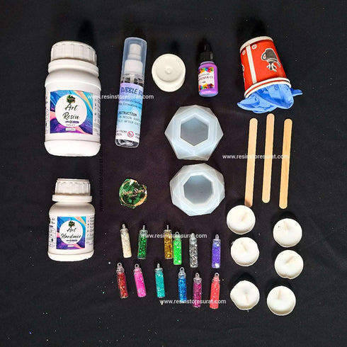 Diwali T-light Candle Resin Beginner Kit - D