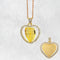 Double Sided Heart Gold Diamond Pendant