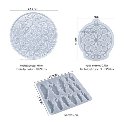 Dream Catcher Molds, Dream Catcher Silicone Molds for Epoxy Casting, Feather Mold