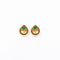 Drop Green Meenakari Kundan D28 Gold Charm - 2 Pcs