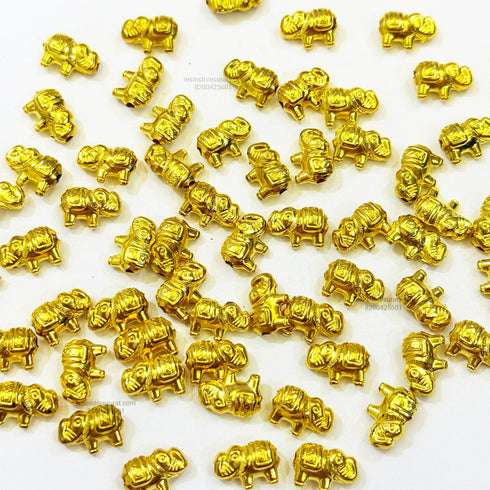 Elephant Gold Rakhi Beads