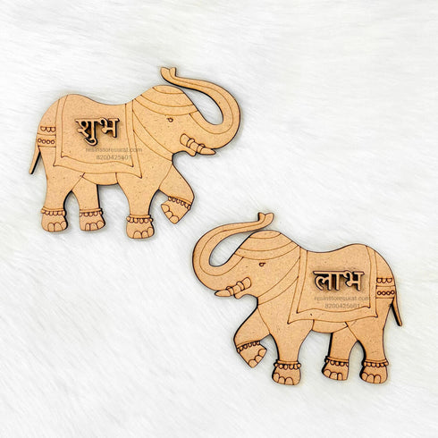 Elephant - Shubh Labh Mdf Cutout