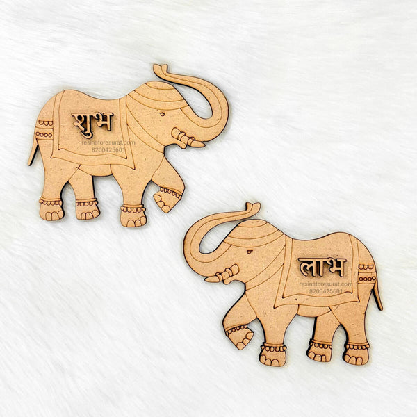 Elephant - Shubh Labh Mdf Cutout