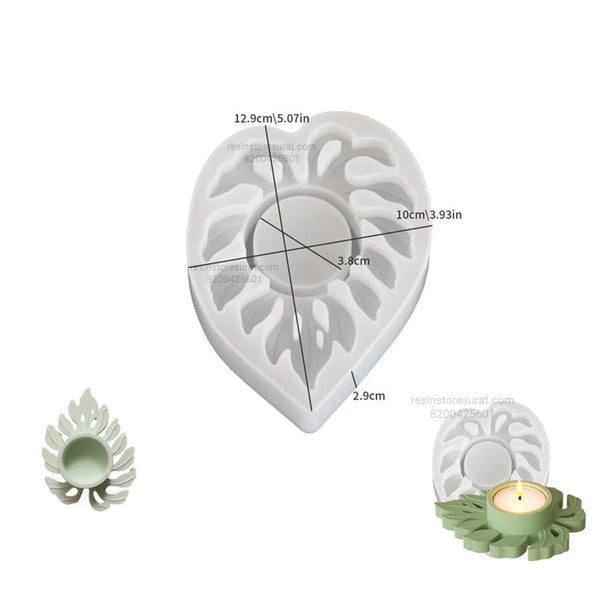 Ember Leaf Tea Light Candle Stand Mould 93