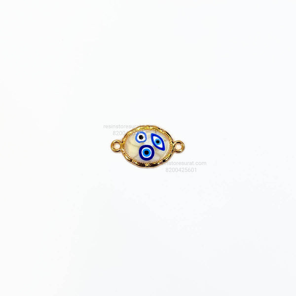 Evil Eye Oval Metal Rakhi Charm