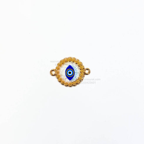 Evil Eye Round Metal Rakhi Charm