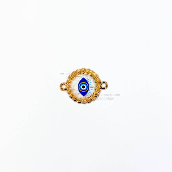 Evil Eye Round Metal Rakhi Charm