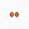 Eye Shape Red Meenakari Kundan Gold Charm D30 - 2 Pcs