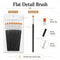 Flat Detail Brush for Painting and DIY Crafts – Pack of 10 (AB002)