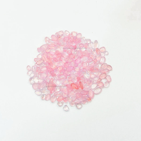 Flat Light pink Rainbow Drop Granules