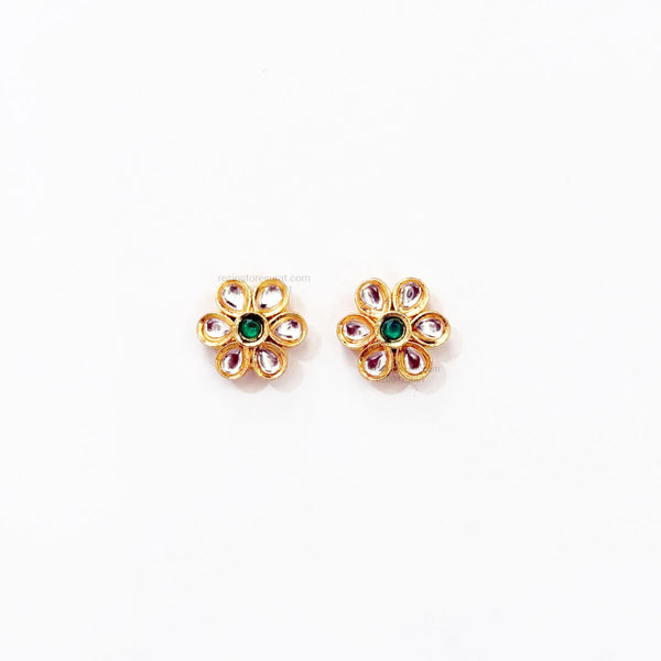 Flower Meenakari Gold Charm B7 - 2 Pcs