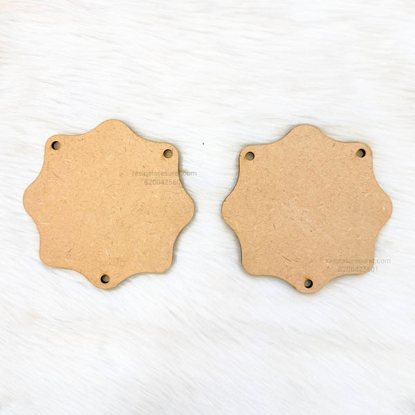 Flower Shape Toran MDF Base - 2 Pcs