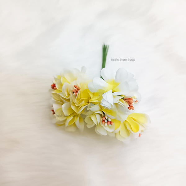 Cream - 6 pcs Set Artificial Flower Bunch