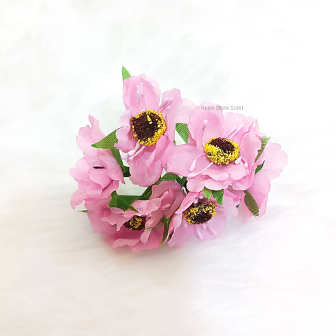 Light Pink Sun Flower 6 Pcs Bunch