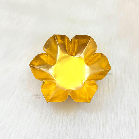 Flower Metal Urli Bowl Candle