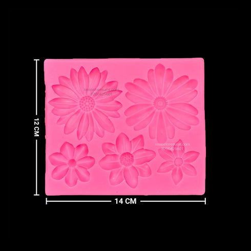 5 Cavity Flower Candle Mould 39-03