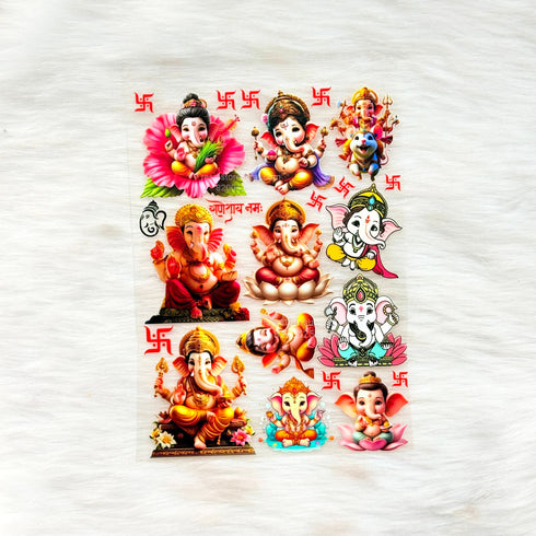 Ganesha 3D UV Sticker Sheet - A6