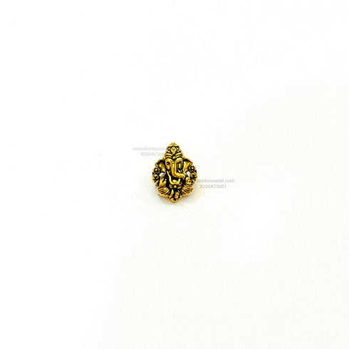 Ganesha Rakhi Charm Metal Gold A