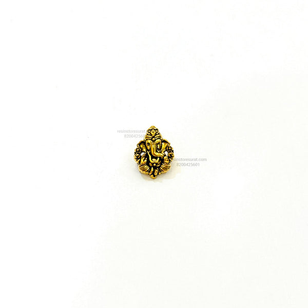 Ganesha Rakhi Charm Metal Gold A