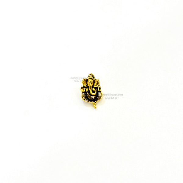 Ganesha Rakhi Charm Metal Gold B