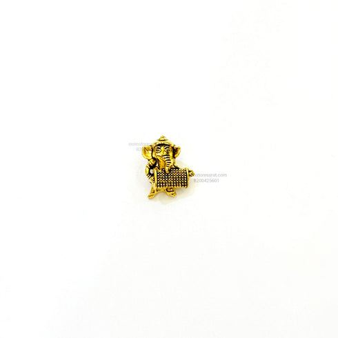 Ganesha Rakhi Charm Metal Gold