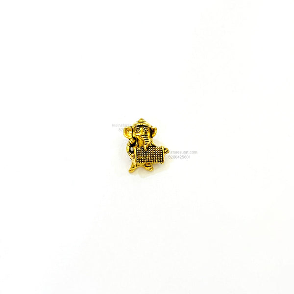 Ganesha Rakhi Charm Metal Gold