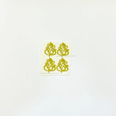 Ganesh Rakhi Metal Sticker - 4 pcs
