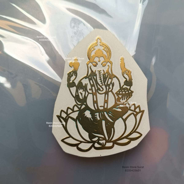 Ganpati Metal Sticker 2 inch