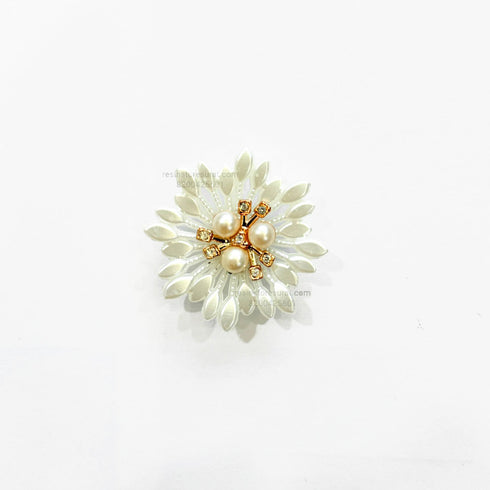 Gold Big Pearl Flower Bead