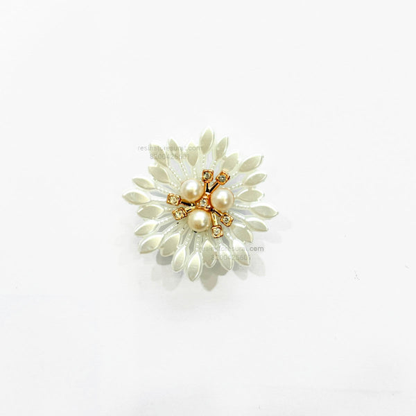 Gold Big Pearl Flower Bead