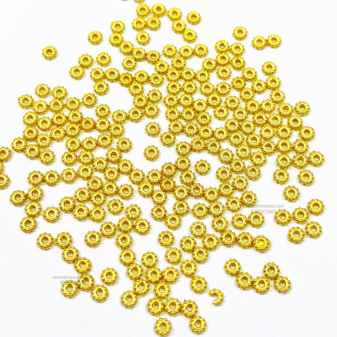 Gold Chakki Spacer Rakhi Beads