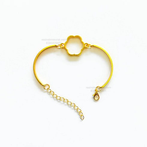Gold Flower Rakhi Bracelet Base