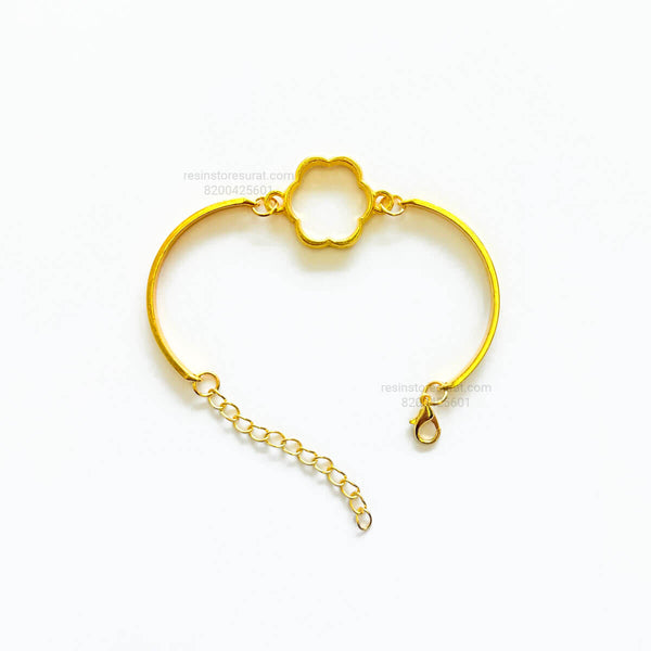 Gold Flower Rakhi Bracelet Base