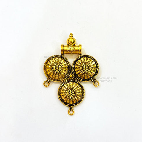 Gold Hanging 3 Round Pendant