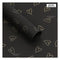 Heart Pattern Black Flower Wrapping Paper Plastic Sheet - 39A(20 Sheet)